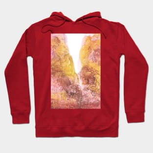 Fantastic landscape, nature. Encaustic wax art. Painting drawing Hoodie